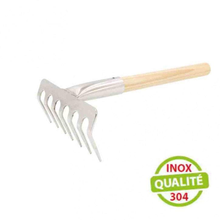 FLASHMER. Rateau à 5 Dents Plates en Inox *** En Promotion ***