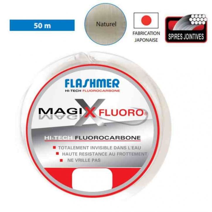 FLASHMER. Fluorocarbone MAGIX FLUORO en Bobine de 50 Mètres en 30 Centièmes *** En Promotion ***